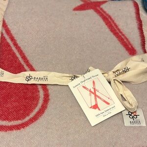 Red and Cream Luxury Oversized Throw